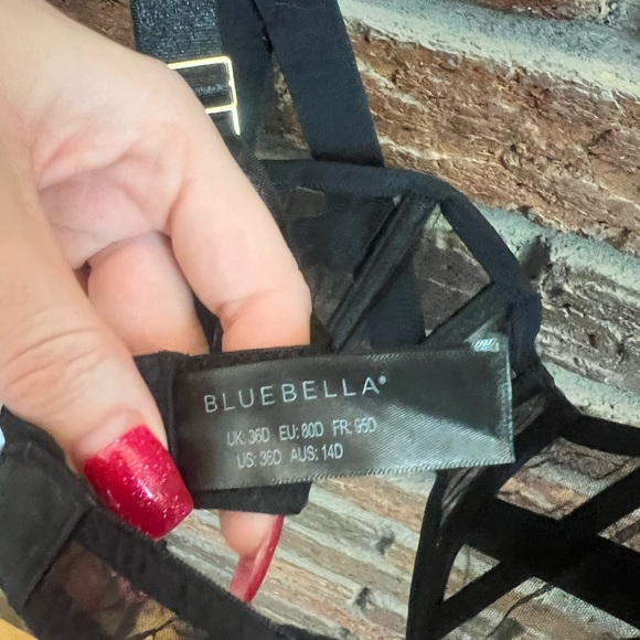 NWOT Bluebella Black Sheer Underwire Balconette Bra Size 36D - Picture 7 of 7